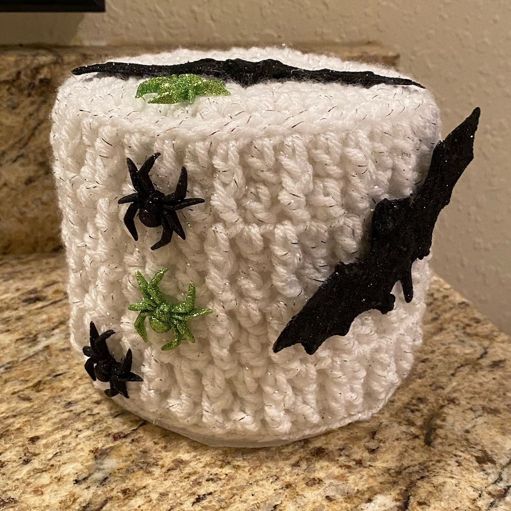 Halloween Bats Toilet Paper Roll Cover Spiders Bathroom
